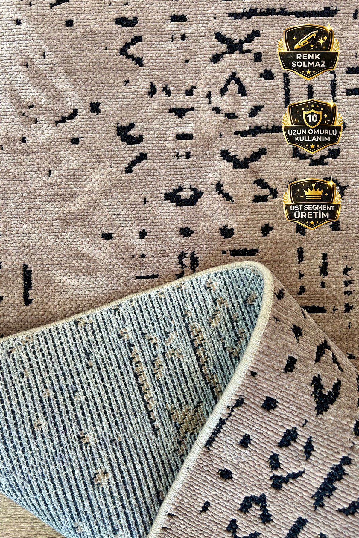 Şönil Serisi Kahverengi Yıkanabilir Kilim