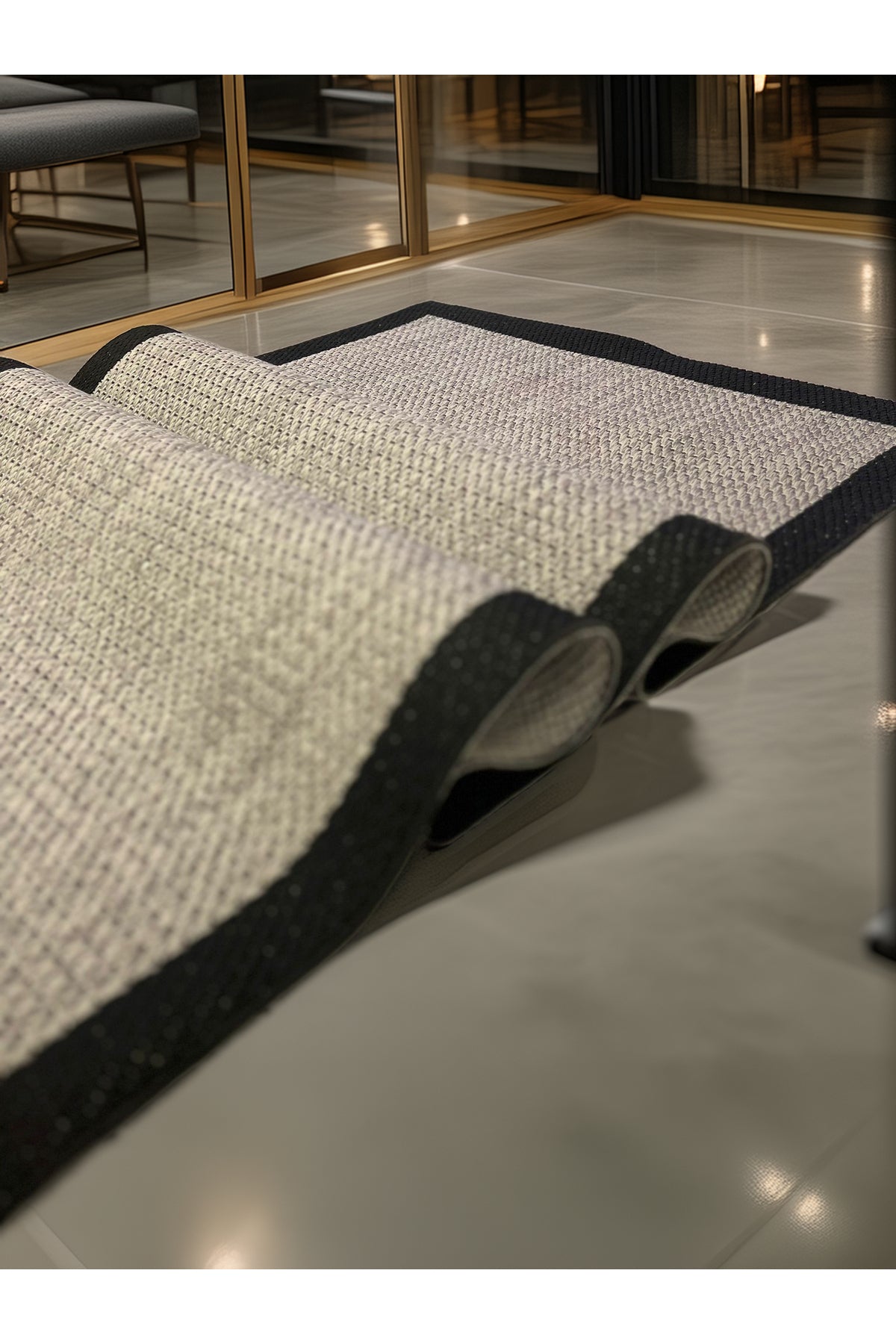 Jüt Sisal Serisi Gri Sisal Halı