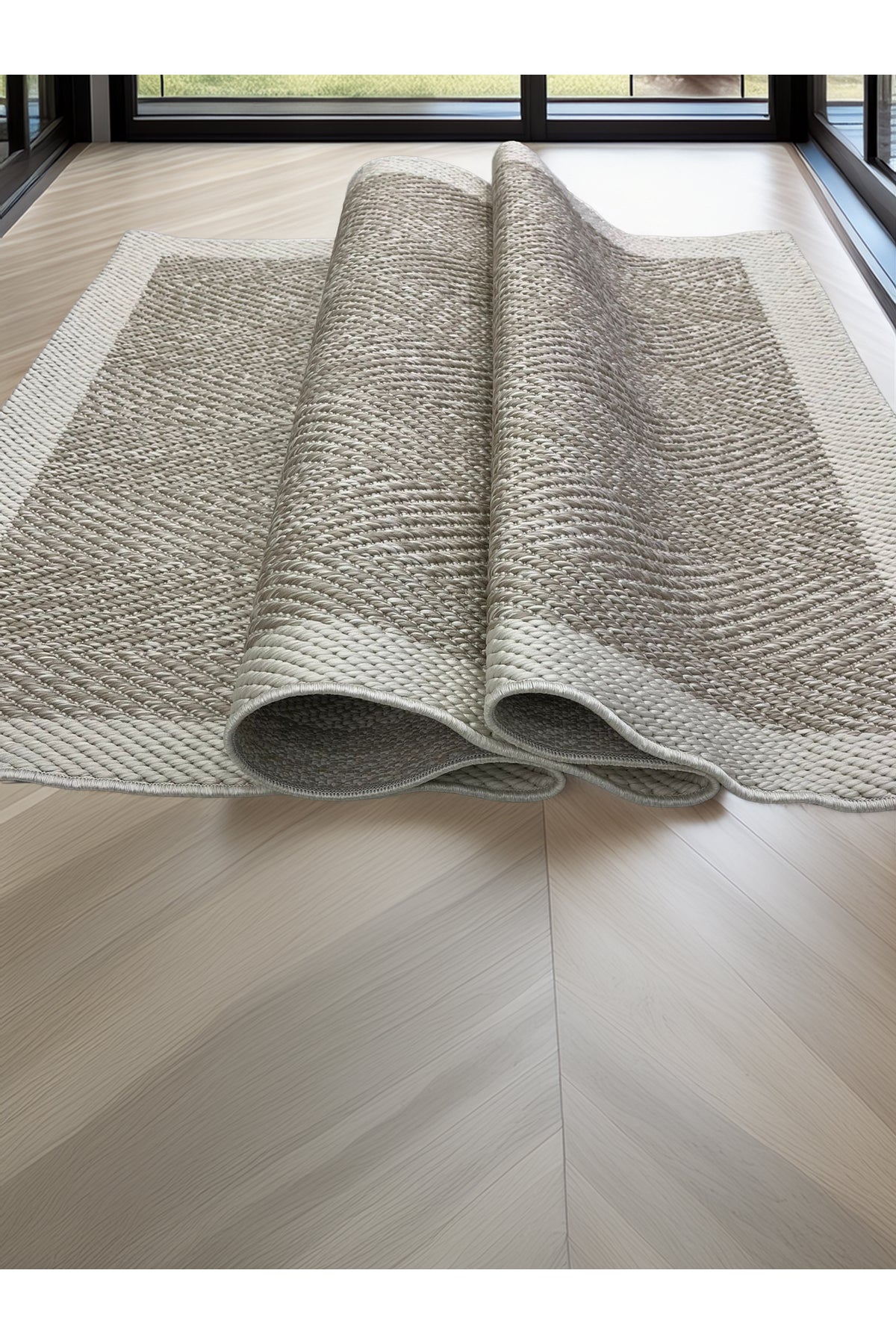 Jüt Sisal Serisi Bej Sisal Halı