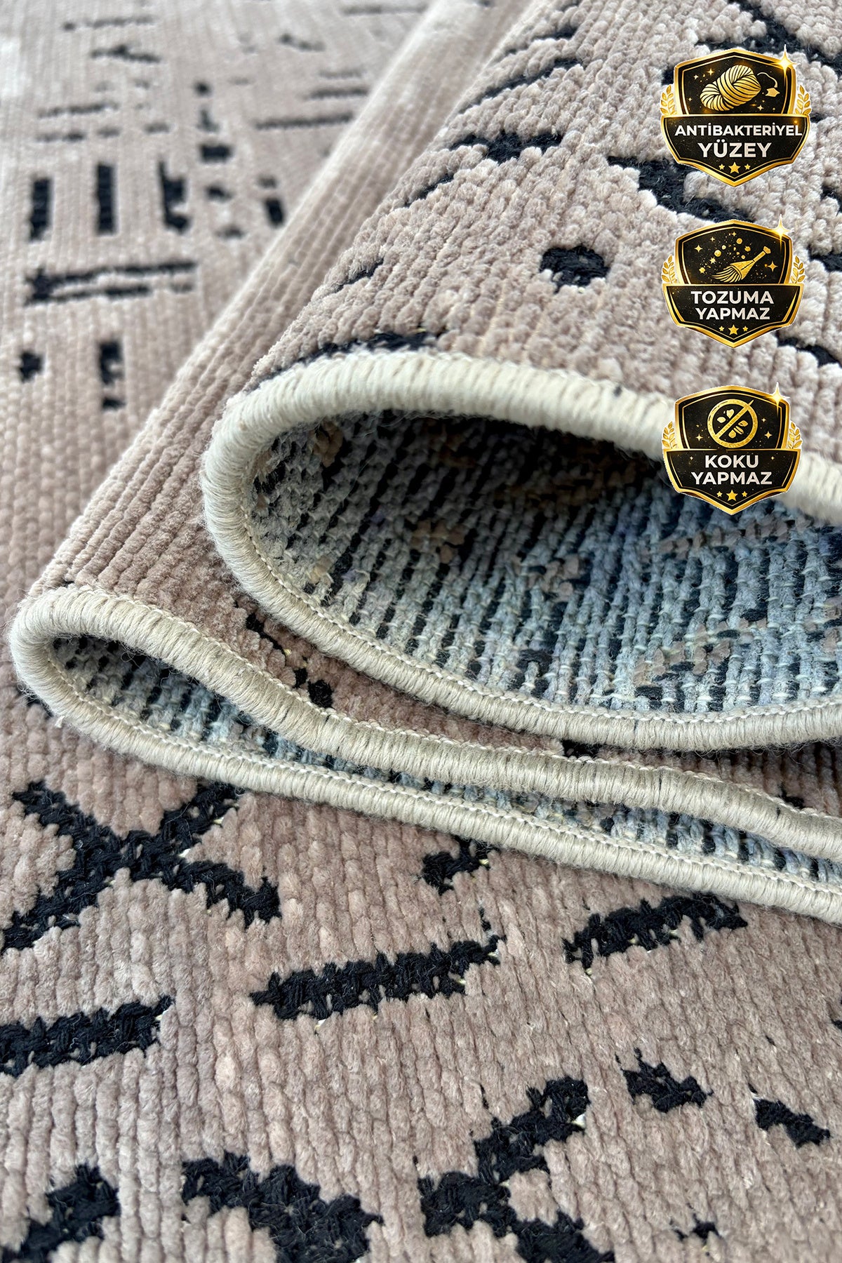 Şönil Serisi Kahverengi Yıkanabilir Kilim