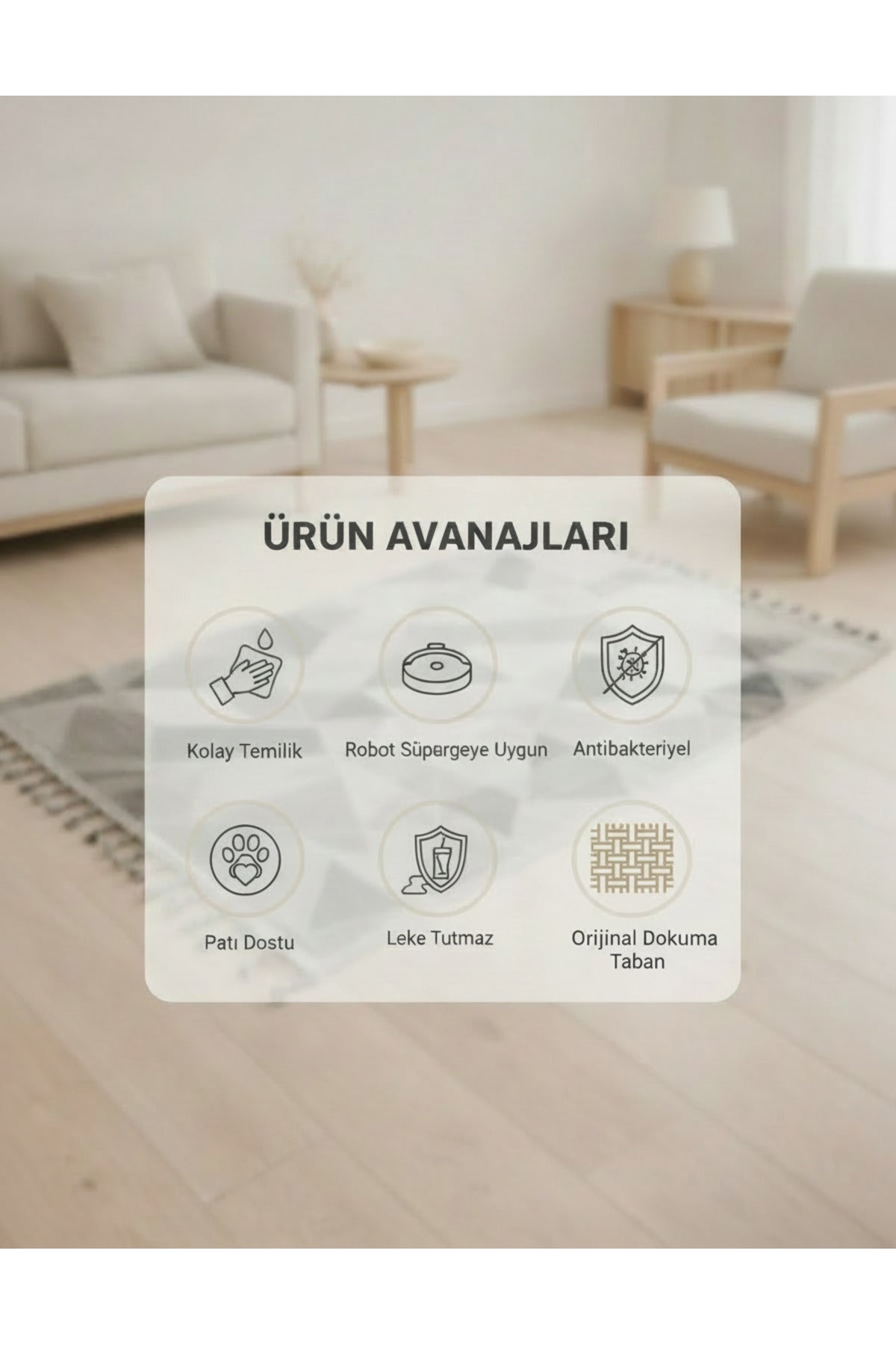 Oslo Serisi Kahverengi Hasır Dokulu Yolluk Halısı