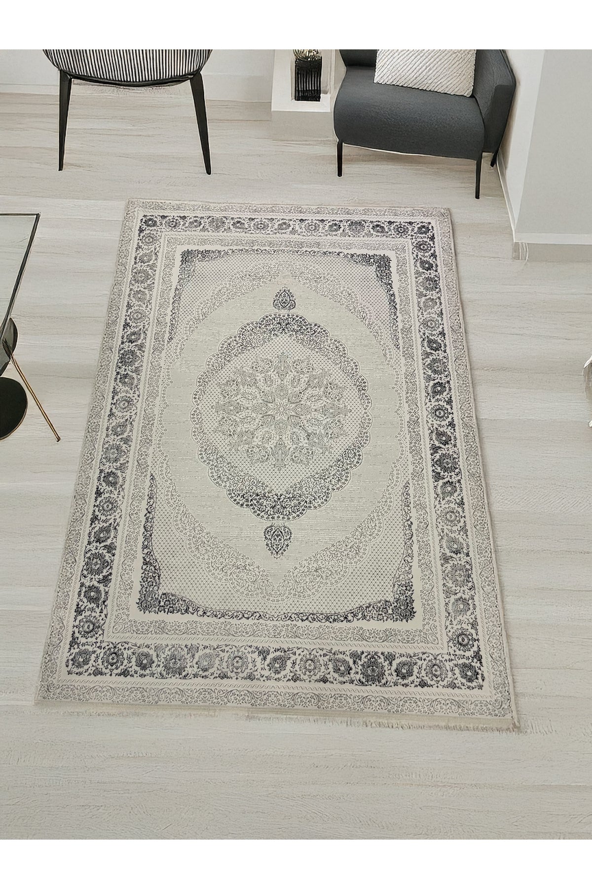 Enternal Serisi Gri Salon Halısı