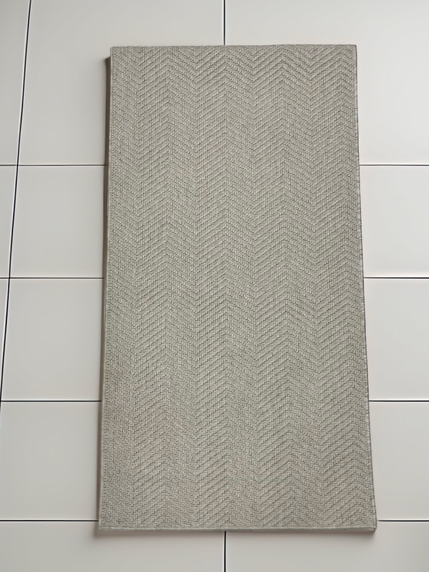 Veranda Gri Jüt Görünüm Sisal Halı Leke Tutmaz Sade Hasır Dokuma İskandinav Salon Mutfak Halısı