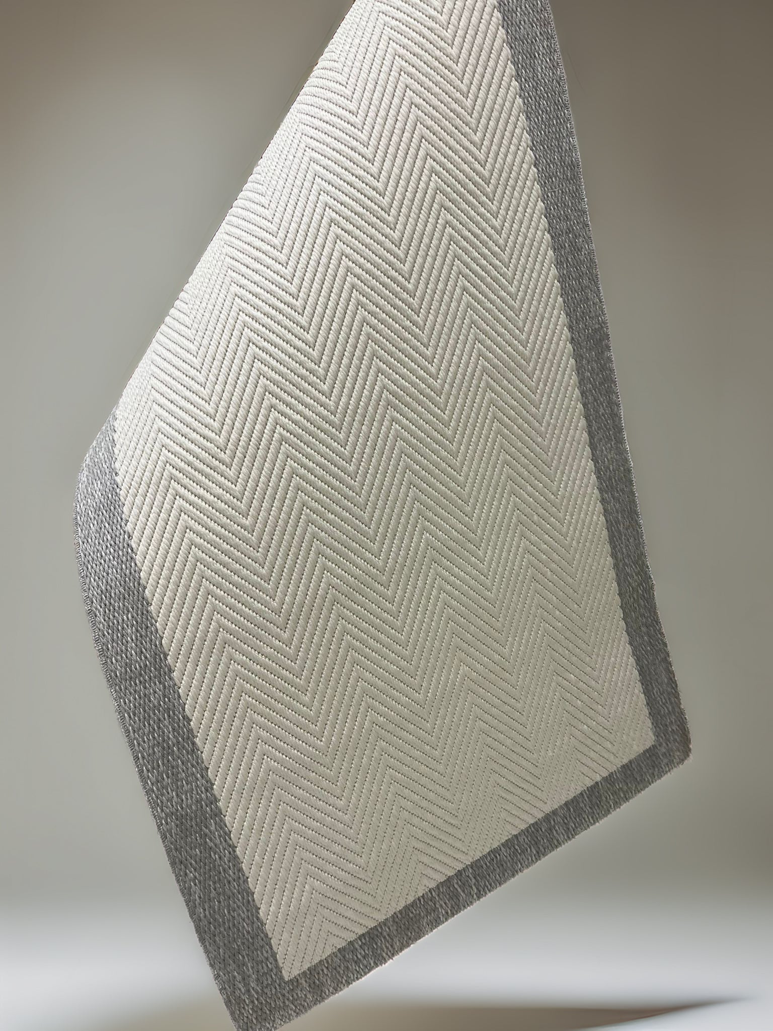 Halı Sisal Dokuma Leke Tutmaz Silinebilir Kaymaz Taban Hasır Doku Salon Mutfak - Krem & Gri