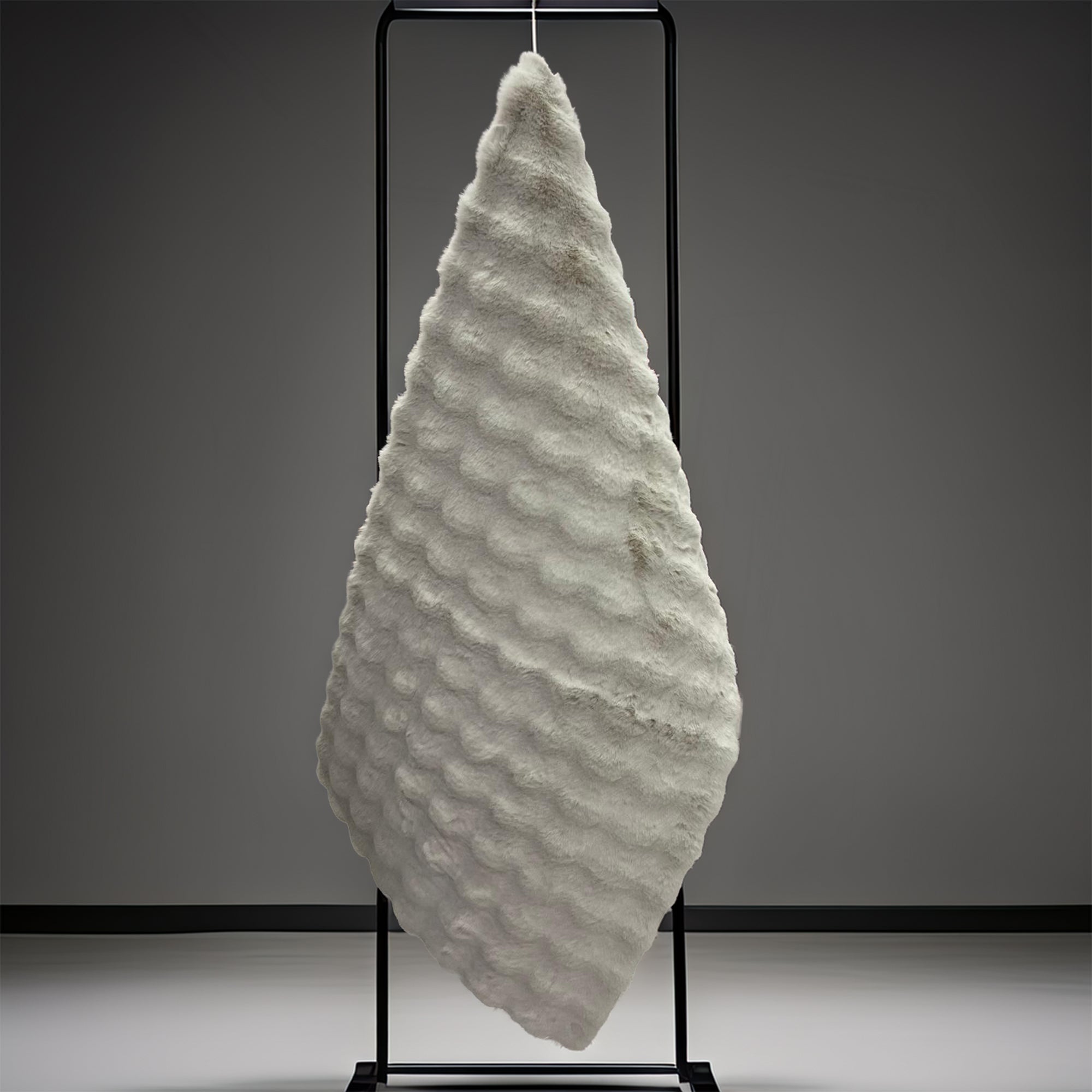 Buble Tavşan Tüyü Halı Dokuma Taban Kaymaz Yıkanabilir Ezilmez Banyo Yatak Odası